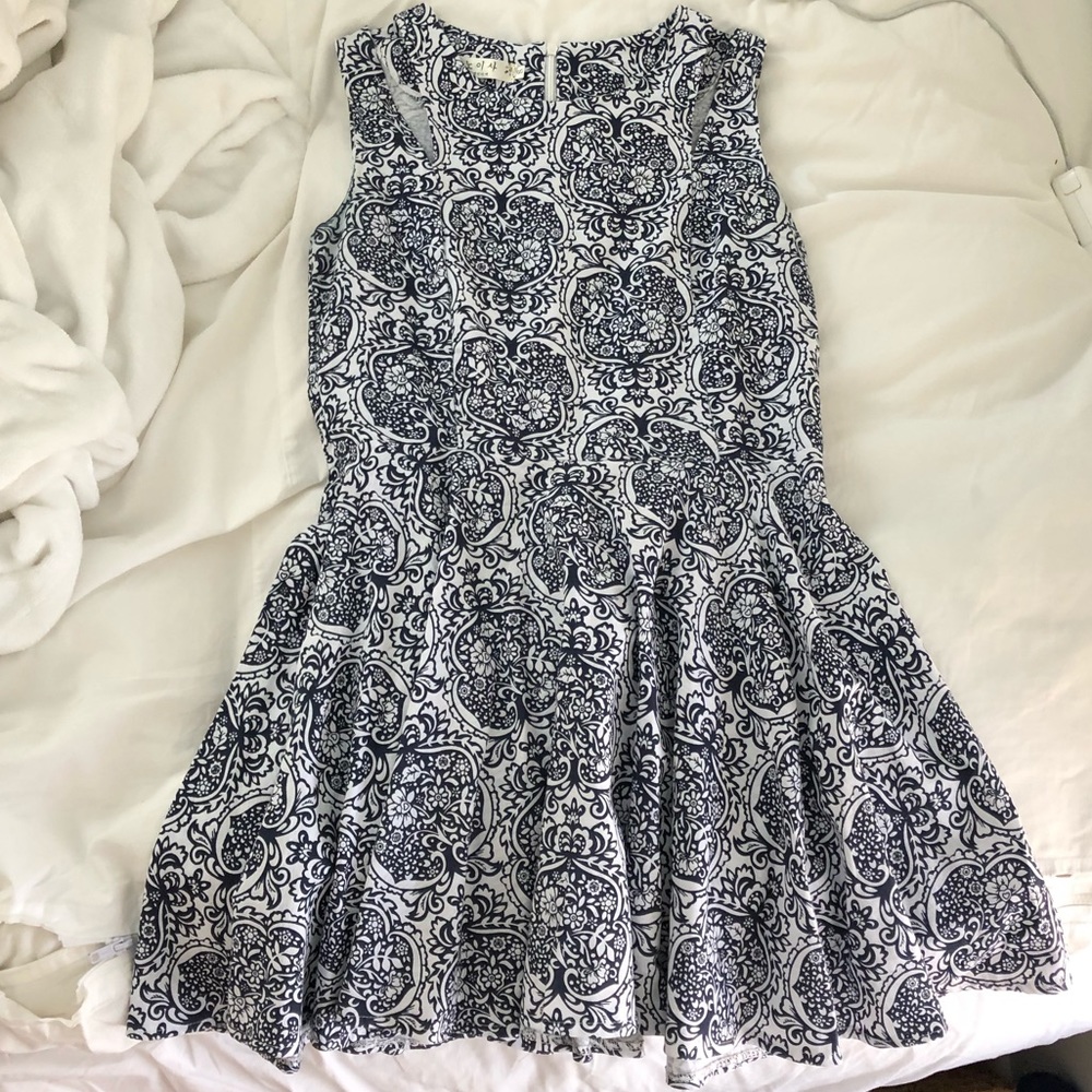 Navy floral dress